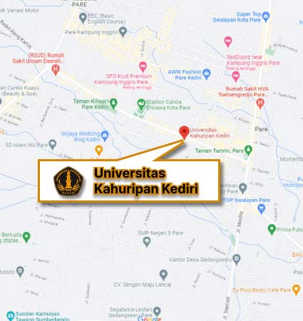 Lokasi Kampus (Google Map) Universitas Kahuripan Kediri Nomor